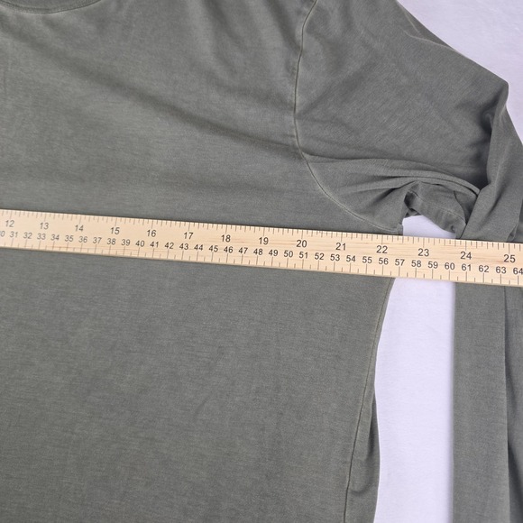 Lululemon Mens Long Sleeve Shirt Olive Green Athletic Fit Training Top XL - Picture 4 of 6